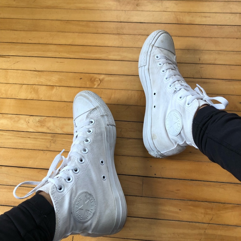 All white converse
